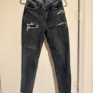 American Eagle Distressed Black Jeans - Size 00 Short